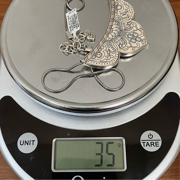 Retired BRIGHTON Casablanca Palace Reversible Silvertone Short Collar Necklace - Picture 4 of 15